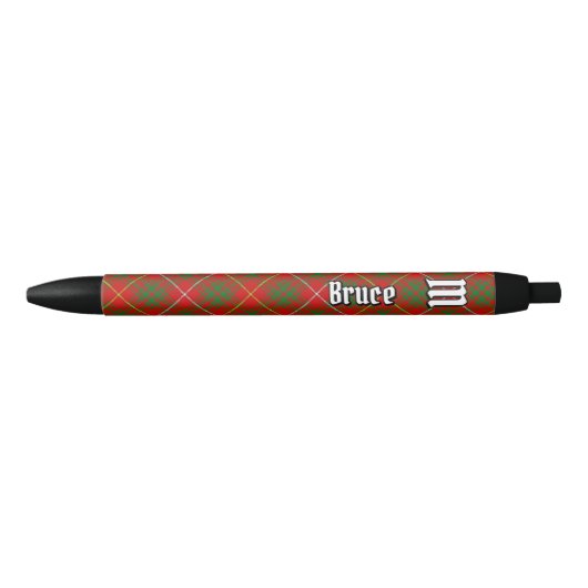 Clan Bruce Tartan Zwarte Inkt Pen (Voorkant)