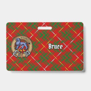 Clan Bruce-wapen boven tartan Badge