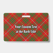 Clan Bruce-wapen boven tartan Badge (Achterkant)