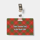 Clan Bruce-wapen boven tartan Badge (Achterkant met clip)