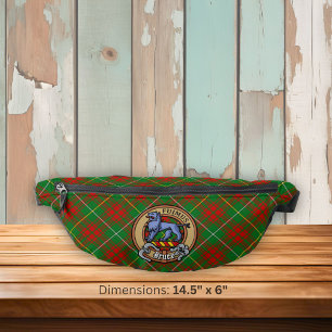 Clan Bruce Wapen over Hunting Tartan Heuptasje