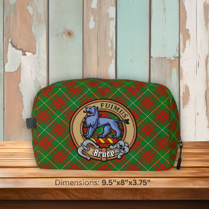 Clan Bruce Wapen over Hunting Tartan Toilettasje