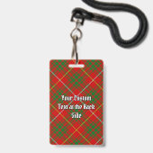 Clan Bruce-wapen over tartan Badge (Achterkant met lanyard)