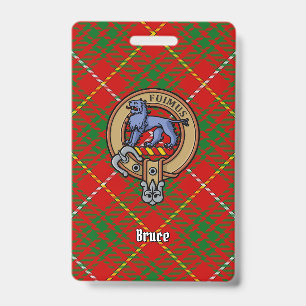 Clan Bruce-wapen over tartan Badge