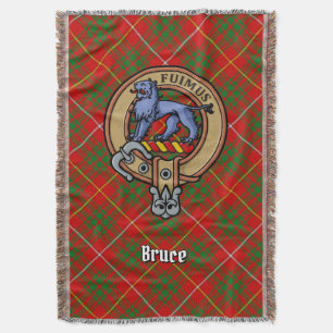 Clan Bruce Wapen over Tartan Deken