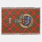 Clan Bruce Wapen over Tartan Deken (Voorkant)