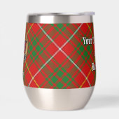 Clan Bruce Wapenschild over tartan (Links)