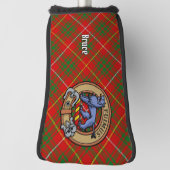 Clan Bruce Wapenschild over tartan Golfheadcover (Draai 90)