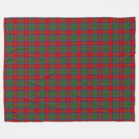 Clan Buccleuch Scottish Tartan Pset Pattern Fleece Deken (Voorkant (Horizontaal))