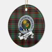 Clan Buchan Ancient Badge Tartan Keramisch Ornament (Links)