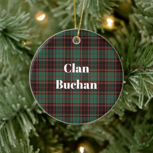 Clan Buchan Ancient Tartan Keramisch Ornament (Boom)