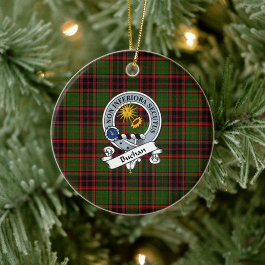 Clan Buchan Modern Badge Tartan Pset Keramisch Ornament (Boom)