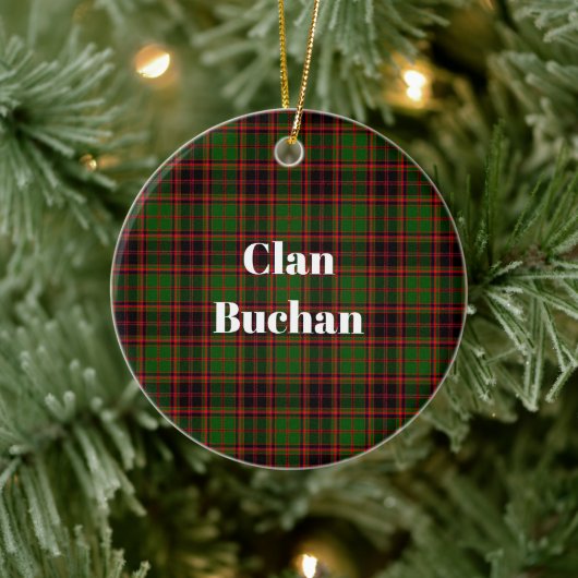 Clan Buchan Modern Tartan Keramisch Ornament (Boom)