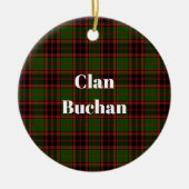 Clan Buchan Modern Tartan Keramisch Ornament (Voorkant)