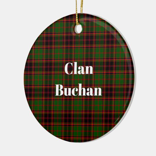 Clan Buchan Modern Tartan Keramisch Ornament (Links)