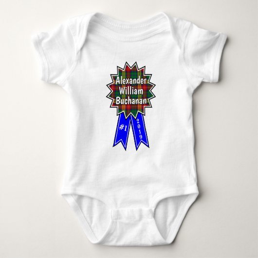 Clan Buchanan #1 Uitreiking Blue Ribbon Romper (Voorkant)
