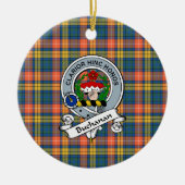 Clan Buchanan Ancient Badge Tartan Keramisch Ornament (Voorkant)