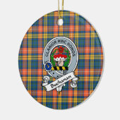 Clan Buchanan Ancient Badge Tartan Keramisch Ornament (Links)