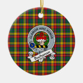 Clan Buchanan Badge Tartan Pset Keramisch Ornament (Voorkant)
