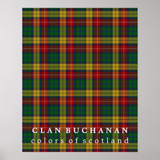 Clan Buchanan Colors of Scotland Tartan Poster (Voorkant)