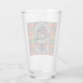 Clan Buchanan Crest Badge & Tartan Glas (Achterkant)