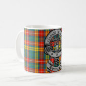 Clan Buchanan Crest Badge & Tartan Koffiemok (Voorkant links)
