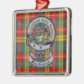 Clan Buchanan Crest Badge & Tartan Metalen Ornament (Links)