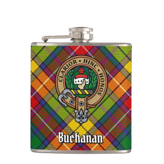 Clan Buchanan Crest Heupfles (Voorkant)