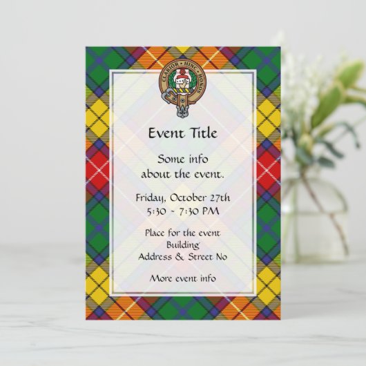 Clan Buchanan Crest Kaart (Staand voorkant)