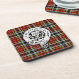 Clan Buchanan Crest & Oude Dress Tartan Bier Onderzetter
