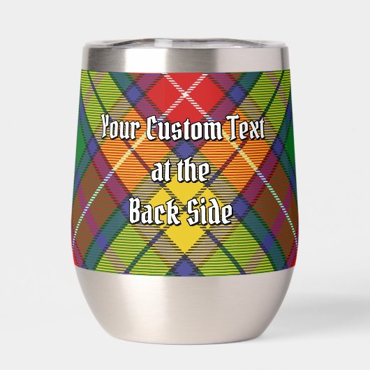 Clan Buchanan Crest over Tartan (Achterkant)