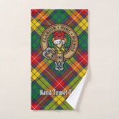 Clan Buchanan Crest over Tartan Bad Handdoek (Handdoek)
