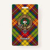 Clan Buchanan Crest over Tartan Badge (Voorkant)