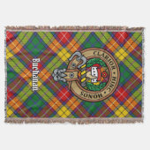 Clan Buchanan Crest over tartan Deken (Voorkant)