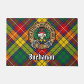 Clan Buchanan Crest over Tartan Deurmat (Voorkant)