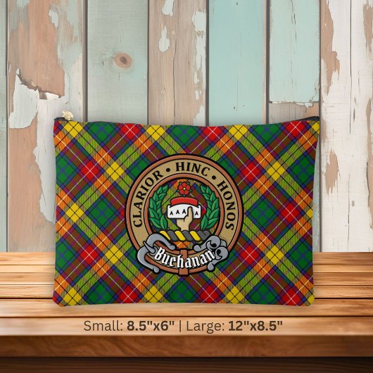 Clan Buchanan Crest over tartan Etui