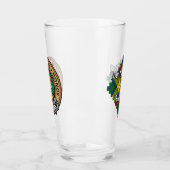Clan Buchanan Crest over Tartan Glas (Links)