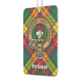 Clan Buchanan Crest over Tartan Luchtverfrisser (Links)