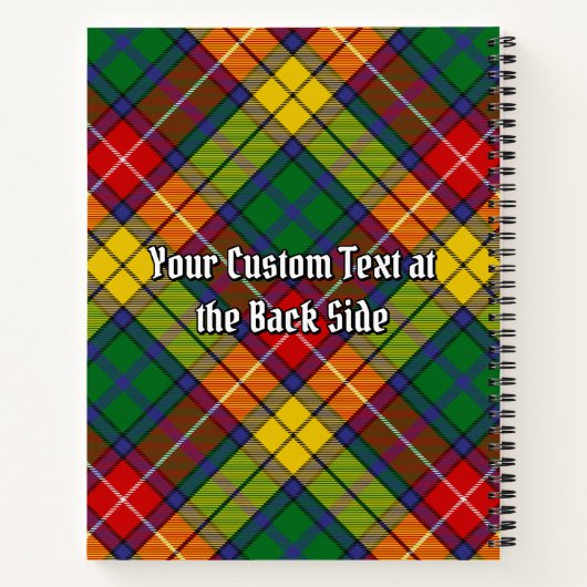 Clan Buchanan Crest over Tartan Notitieboek (Achterkant)