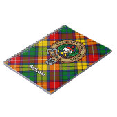 Clan Buchanan Crest over Tartan Notitieboek (Linkerzijde)