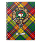 Clan Buchanan Crest over Tartan Notitieboek (Voorkant)