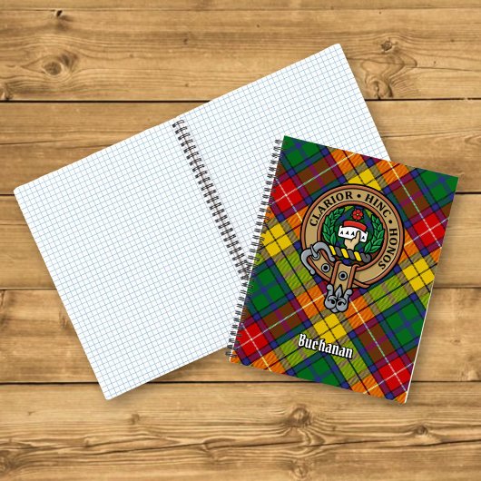Clan Buchanan Crest over Tartan Notitieboek