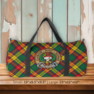 Clan Buchanan Crest over tartan Plunjezak