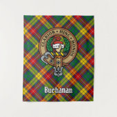 Clan Buchanan Crest over Tartan Wandkleed (Voorkant)