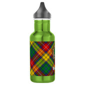 Clan Buchanan Crest over tartan Waterfles (Links)