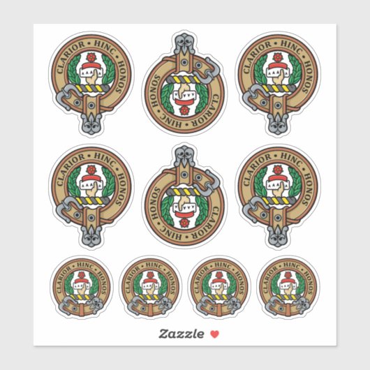 Clan Buchanan Crest Sticker Set (Vel)