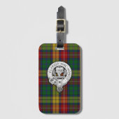 Clan Buchanan Crest & Tartan Bagagelabel (Voorkant (verticaal))