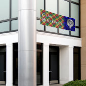 Clan Buchanan Crest & Tartan Banner (Buitenkant Gebouw)