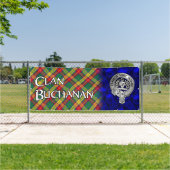 Clan Buchanan Crest & Tartan Banner (Insitu)