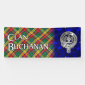 Clan Buchanan Crest & Tartan Banner (Horizontaal)